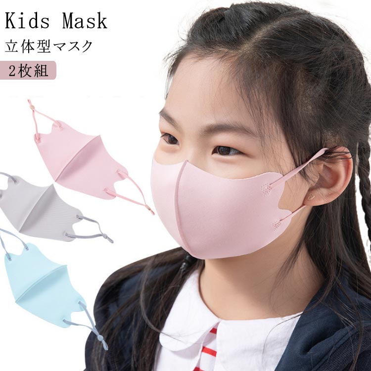 送料無料 接触冷感マスク 夏マスク 2枚組 子供マスク マスク 洗える マスク 子供用 キッズマスク ひんやり マスク